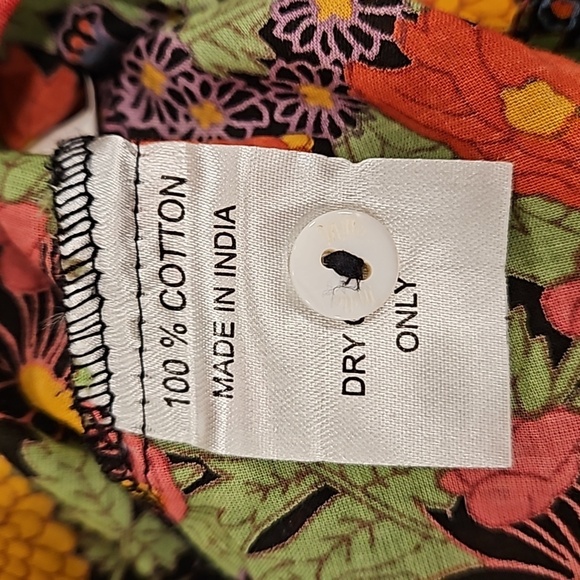 💕MILLE RESORT & TRAVEL ANTHROPOLOGIE💕 Blair Blouse ~ Tie Neck Green Motif XS - Picture 14 of 14